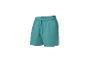 Turquoise zwemshorts.