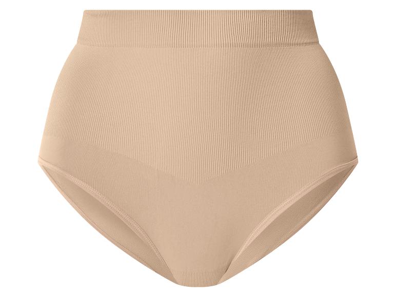 Naadloze dames high-waist slip in beige.