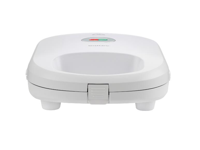 Een witte sandwichmaker van Silvercrest.