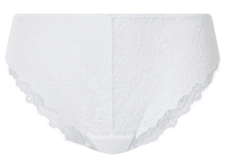 Witte kanten slip met hoge taille.