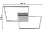 Moderne grijze en witte LED-plafondlamp, 51,3 cm lang en 51,3 cm breed