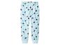 Lichtblauwe kinderpyjamabroek met bloemen- en hartenprint