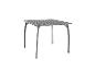 Vierkante tuintafel met geperforeerd blad en gebogen poten