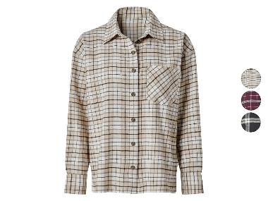 ESMARA® Dames oversized flanellen blouse