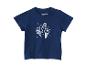 Blauw baby T-shirt met witte ijsprint.
