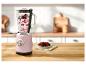 Roze SilverCrest blender met fruit op het aanrecht.