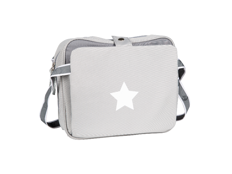 Grijze tas met witte ster.