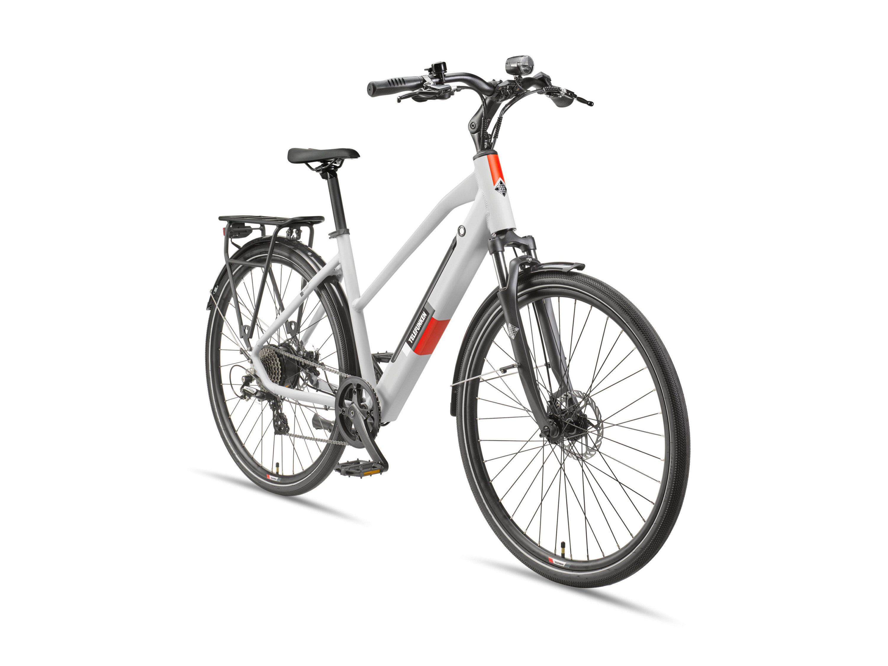 TELEFUNKEN Elektrische fiets Trekking Expedition XT490 (Trapeziumvormig frame, Krijt)