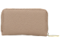 Beige portemonnee met ritssluiting.