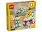 LEGO Creator 3-in-1 set met een skatebord, een roller skate en een radio.