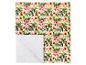 Cadeaupapier met tropisch patroon van hibiscusbloemen en monsterabladeren.
