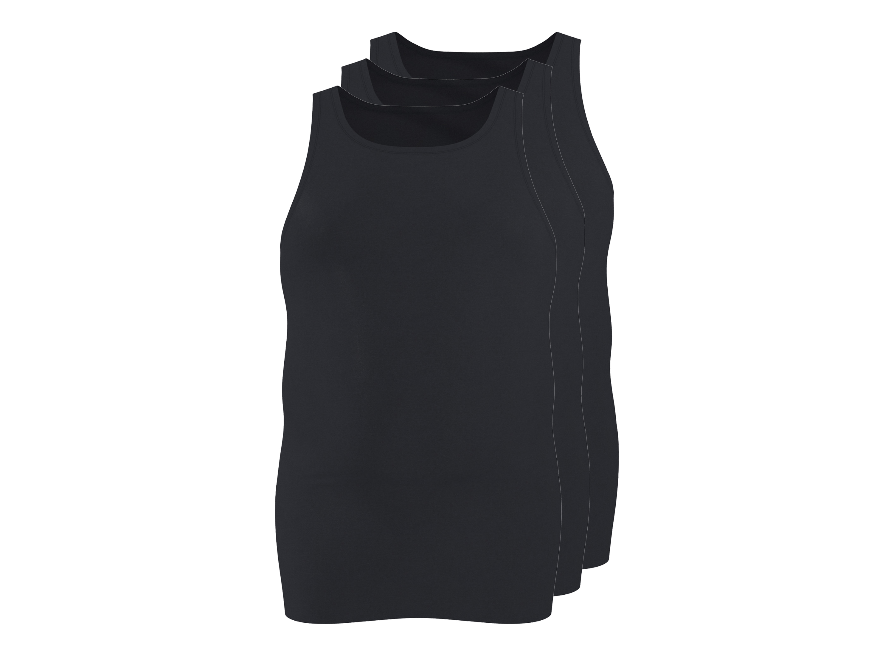 esmara Men Set van 3 heren hemden (Zwart, 4XL)