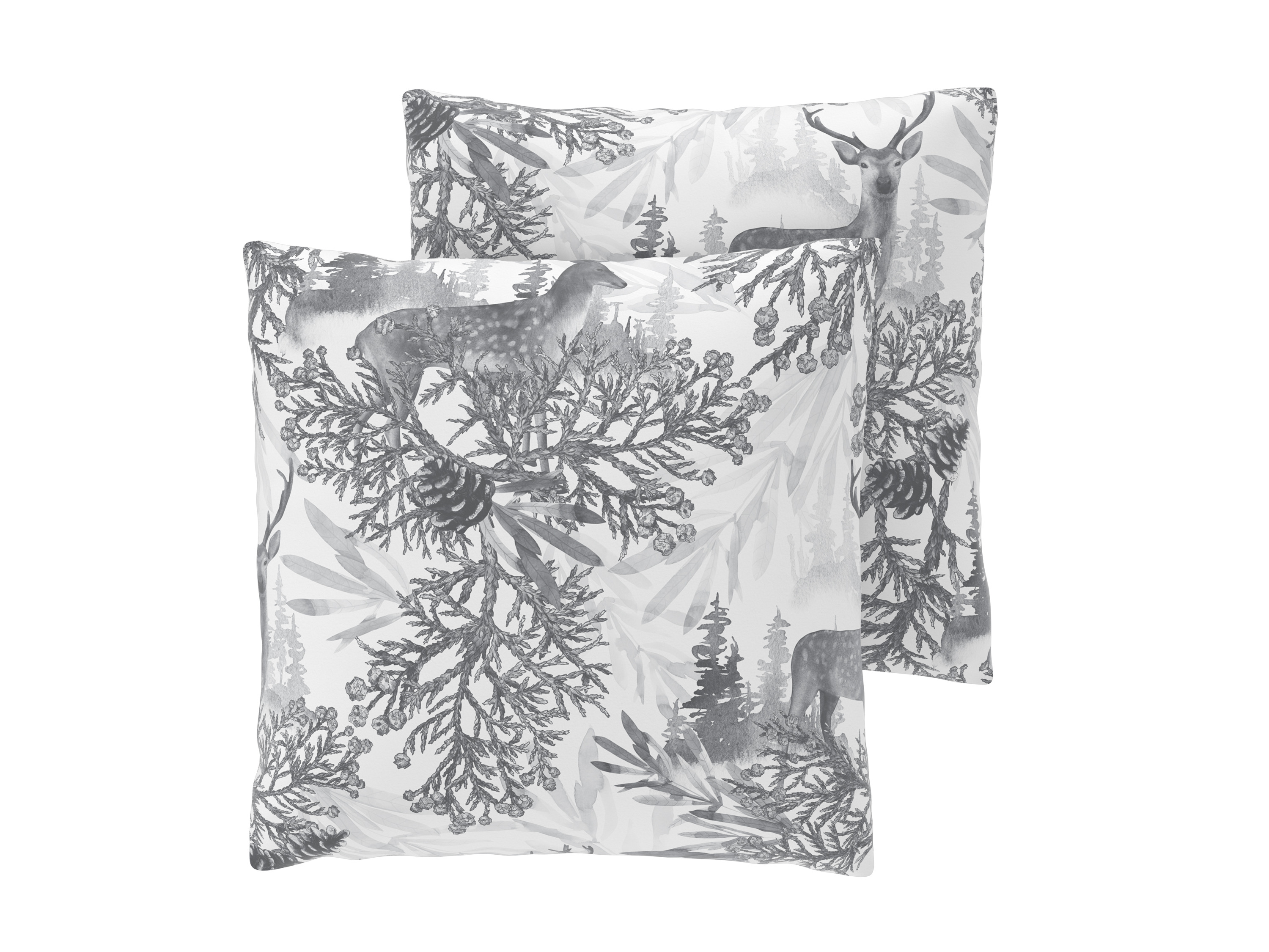 LIVARNO Set van 2 kussenslopen 50 x 60 cm (Hert)