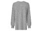 Grijze gemêleerde trui met lange mouwen, achteraanzicht