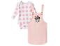 Minnie Mouse baby romper met roze stippen en roze tuinbroekjurk
