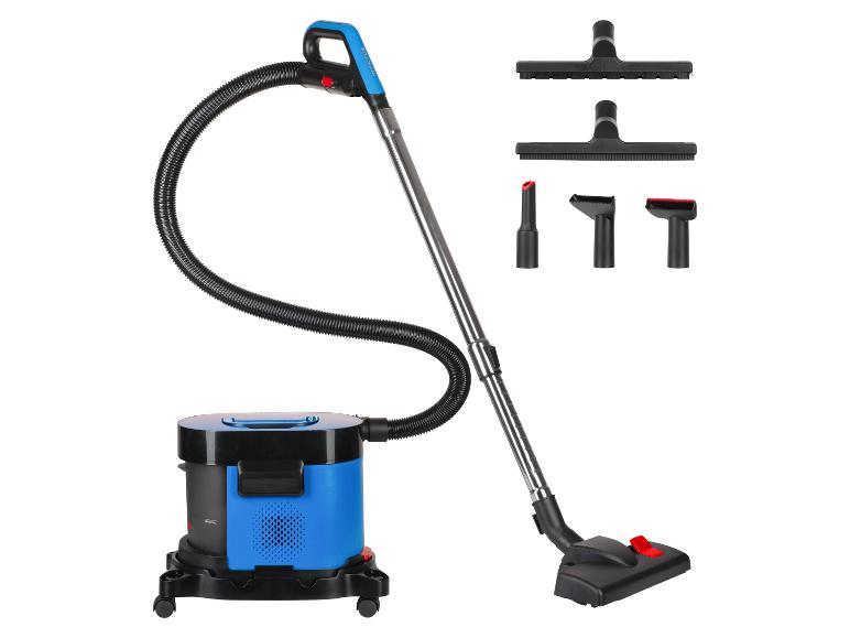 Water- en stofzuiger met accessoires, zwart en blauw