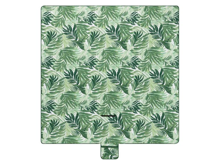 Picknickkleed en opbergtas, tropische bladeren print.