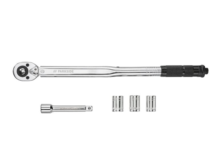 PARKSIDE momentsleutel met verlengstuk en drie doppen