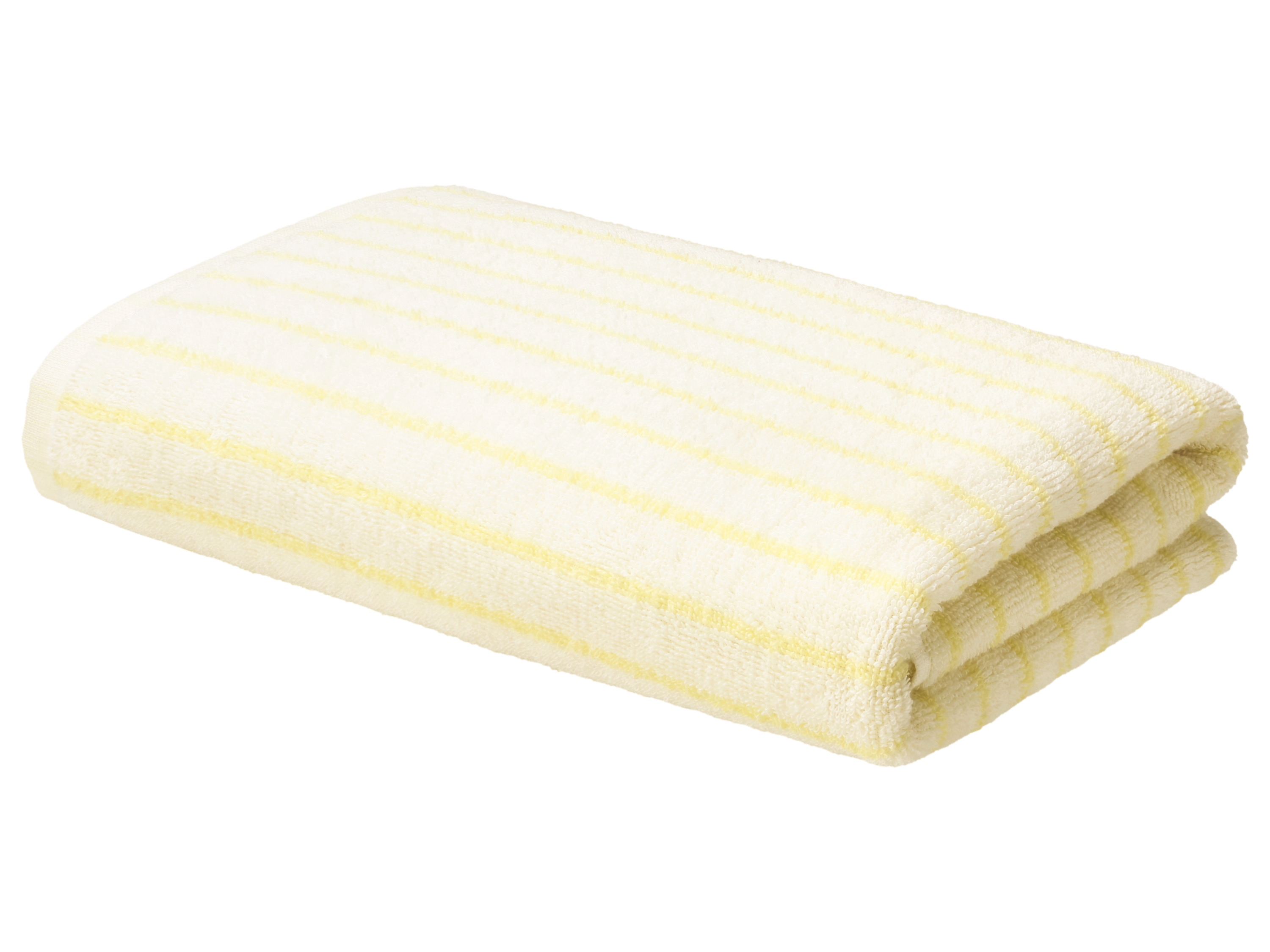 LIVARNO Handdoek 70 x 140 cm - 450 gsm (Wit/geel)