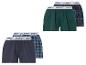 Twee paar Livery boxershorts: groene geruite en donkerblauwe geruite.