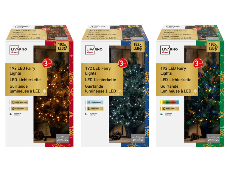 Ga naar volledige schermweergave: LIVARNO home LED-lichtketting 192 LED's - afbeelding 1