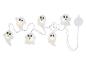 Halloween spookjes lichtslinger met witte spookvormige lampjes