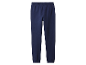 Donkerblauwe kinderjoggingbroek.