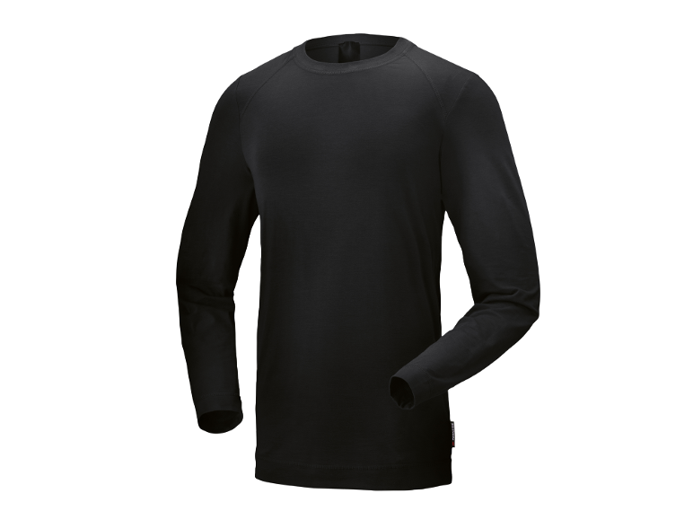 Zwart herenshirt met lange mouwen