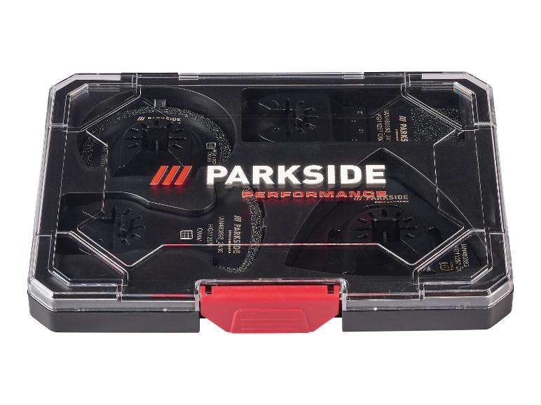 Parkside multitool accessoire set in een zwarte koffer