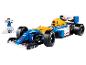 Lego Williams FW14B raceauto met minifiguur en displayplaat.