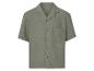 Kort mouw overhemd, olijfgroen, casual stijl.