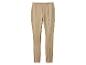 Beige hoge taille broek met een verticale streep op elke pijp.