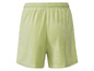 Groene badstof shorts met elastische tailleband.