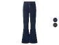 ESMARA® dames flared jeans, donkerblauw, met twee kleuropties.
