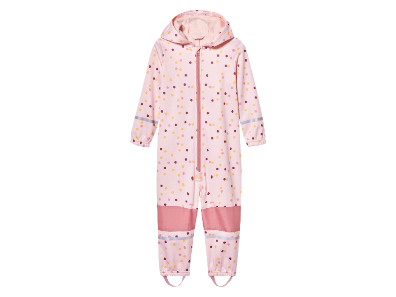 Roze regenpak met stippen voor meisjes.