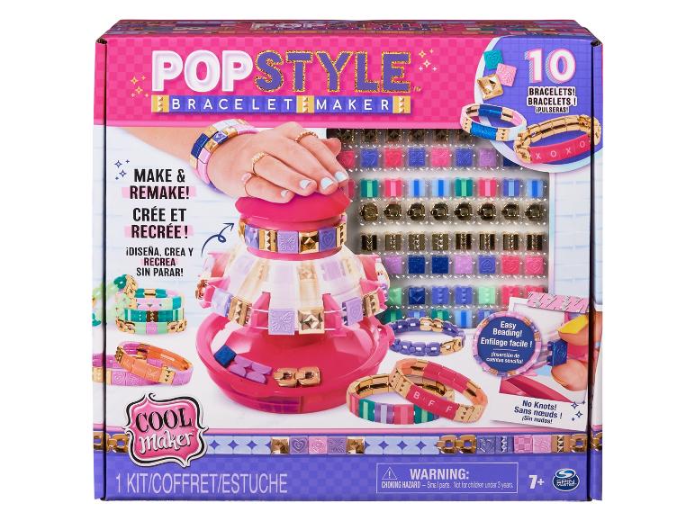 PopStyle armbandjes maken met 10 armbanden, kralen en een gereedschap om te bewerken.