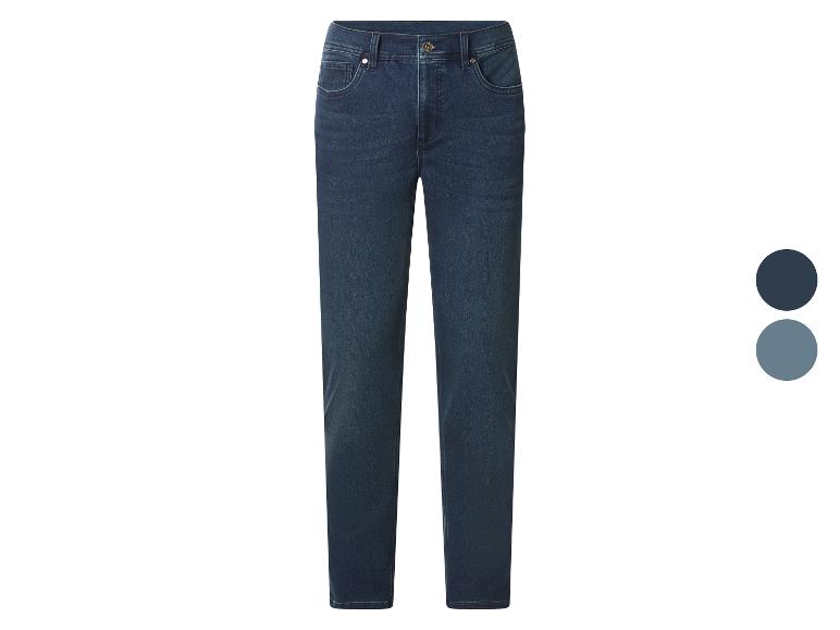 Donkerblauwe slim fit herenjeans met twee kleuropties