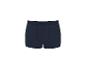 Donkerblauwe herenboxershorts met geribbelde textuur en elastische tailleband.
