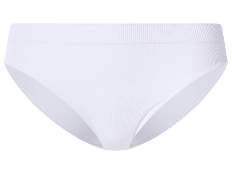 Witte geribbelde hoge taille slip.