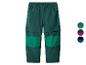 Kinderbroek met rits in donkergroen en lichtgroen, met elastische taille