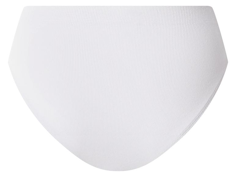 Witte damesonderbroek met geribbelde textuur