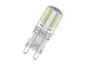 LED-lamp met twee rijen gele LED's en metalen pinnen