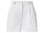 Witte high-waisted shorts met gouden knopen