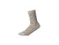 Sok met beige zebraprint op een witte achtergrond.