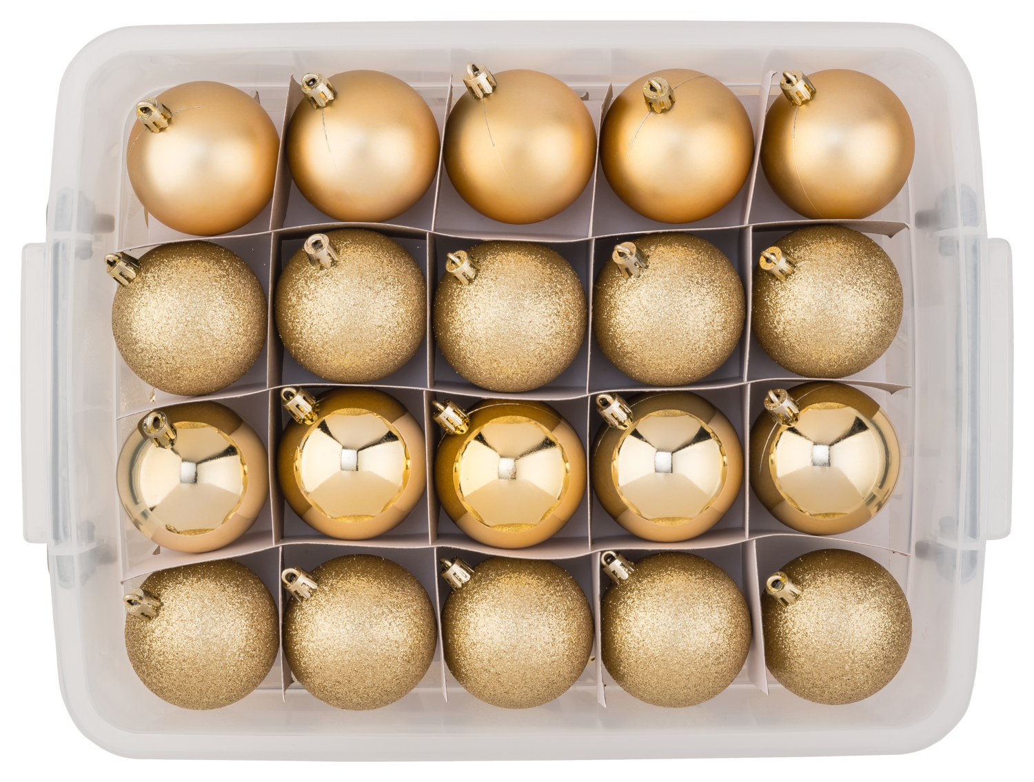 LIVARNO Kerstballen, 70-delig, kunststof (Goud)