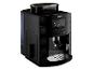 Koffiezetapparaat met digitaal display en bonenreservoir.