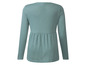 Een lichtblauw longsleeve shirt voor dames.