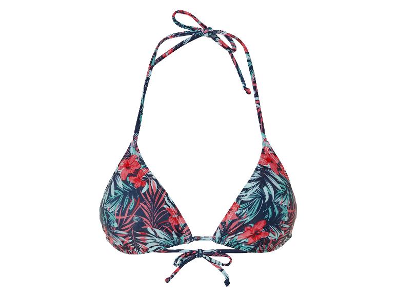 Triangle bikini top, tropische print.