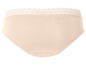 Beige onderbroek met kant aan de bovenkant.
