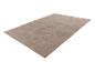 Beige rechthoekig vloerkleed met geometrische halfronde en cirkelvormige patronen